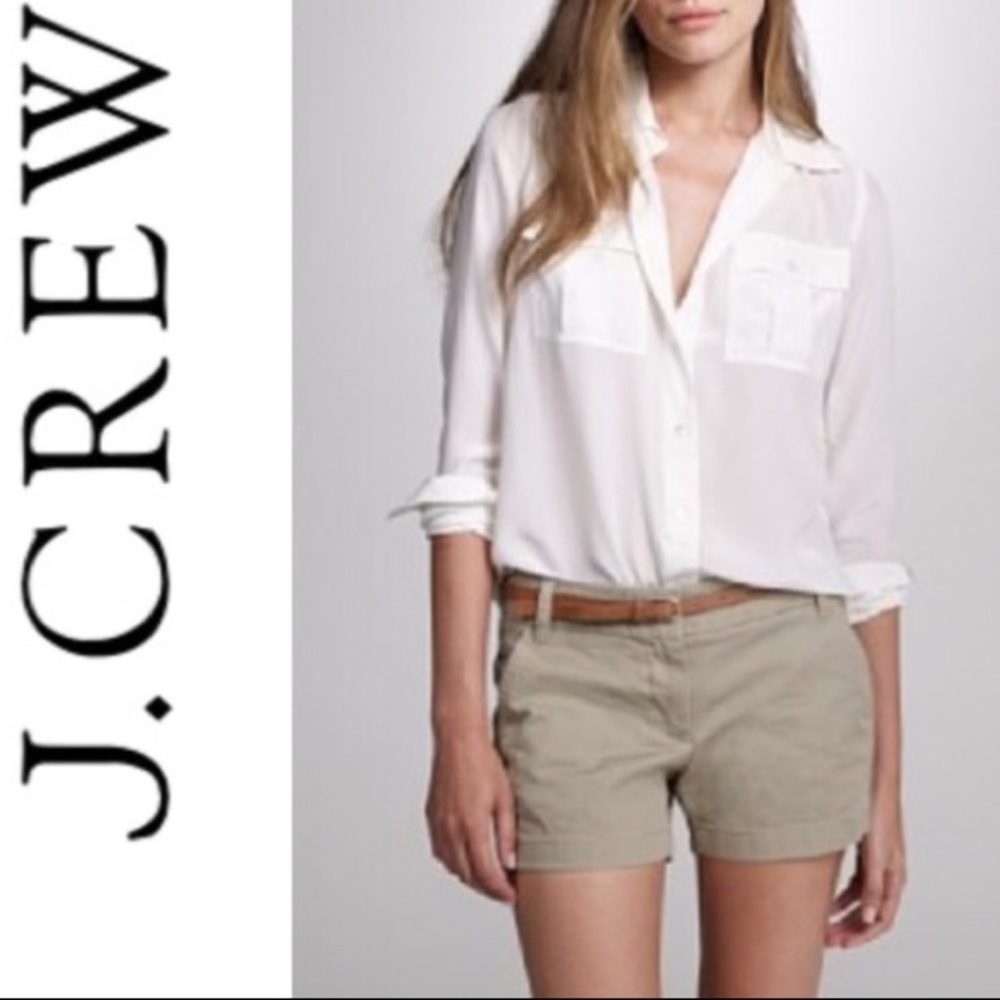 J.Crew 3” Classic Twill BrokeIn Chino Shorts Size6